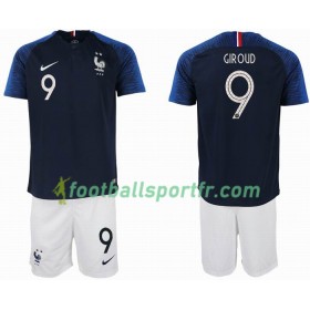 Tenue France GIROUD 9 2 star Enfant Domicile Coupe du monde 2018 Maillot de Foot